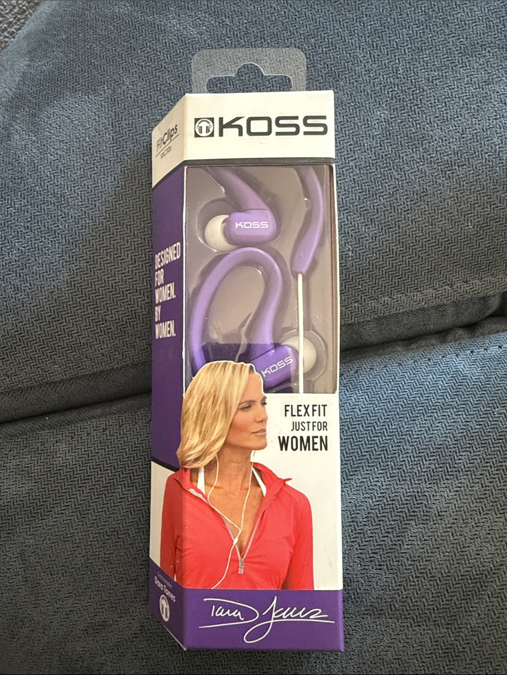 KOSS Flex-Fit Purple In-Ear Sport Headphones - Designed for Women KSC32P